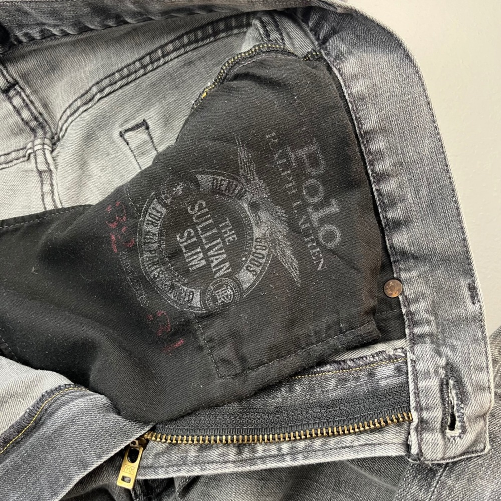 Polo Ralph Lauren Jeans Mens 32x34 Grey Sullivan Slim Fit Stretch 710701191001 - Picture 15 of 16